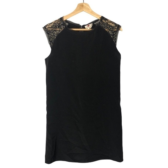One Clothing Black Shift Dress with Gold Shoulder Detail S - Picture 1 of 8